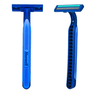 HAOWELL Twin Blade Shaving Razor With Aloe Vera Lubricating Strip and Soft Rubber Handle. (5 Pcs in one packet)